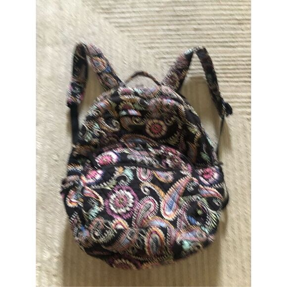 VERA BRADLEY Lighten Up Essential Backpack Bandana Swirl Pattern Computer Bag - Picture 13 of 16